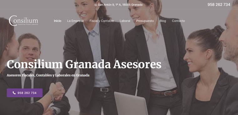 nuevo sitio web Consilium Granada Asesores